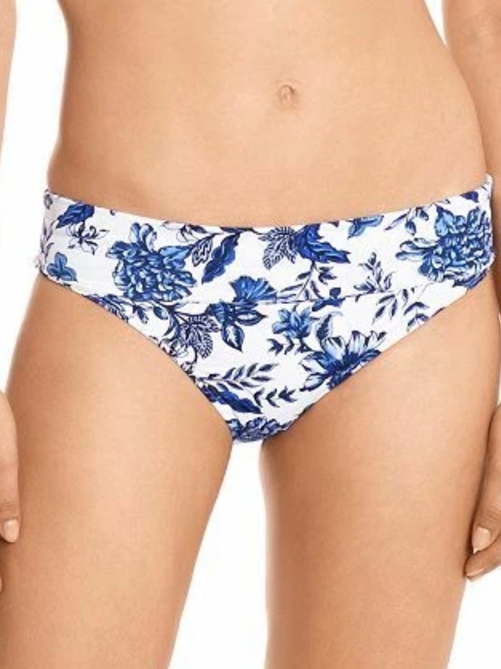 Ralph Lauren WHITE BLUE Floral Hipster Bikini Swim Bottoms